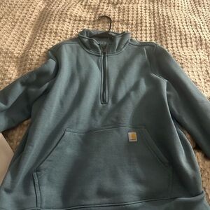 Carhartt Women's Blue Half-Zip Sweatshirt